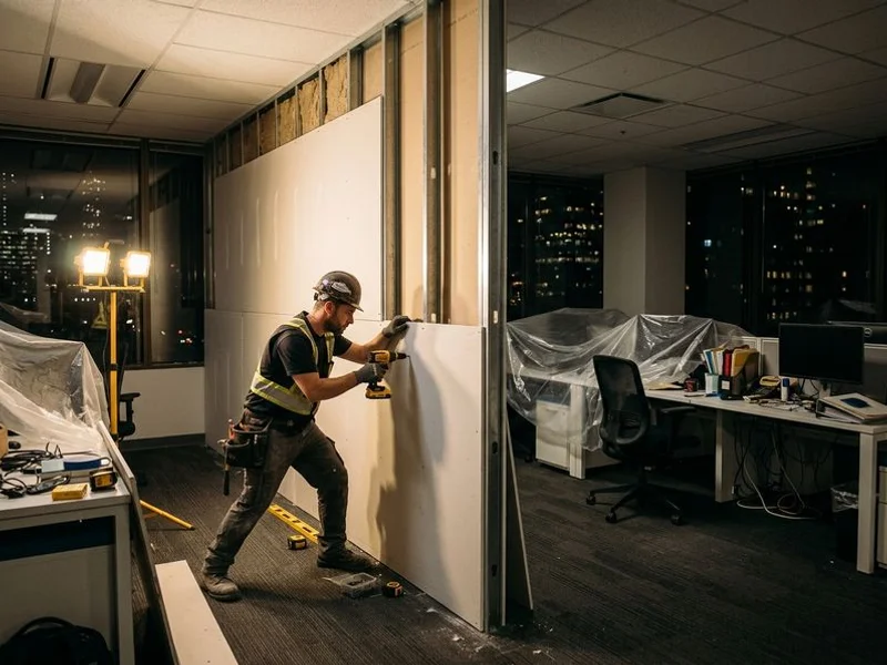 Drywall Partition Installation project example 3