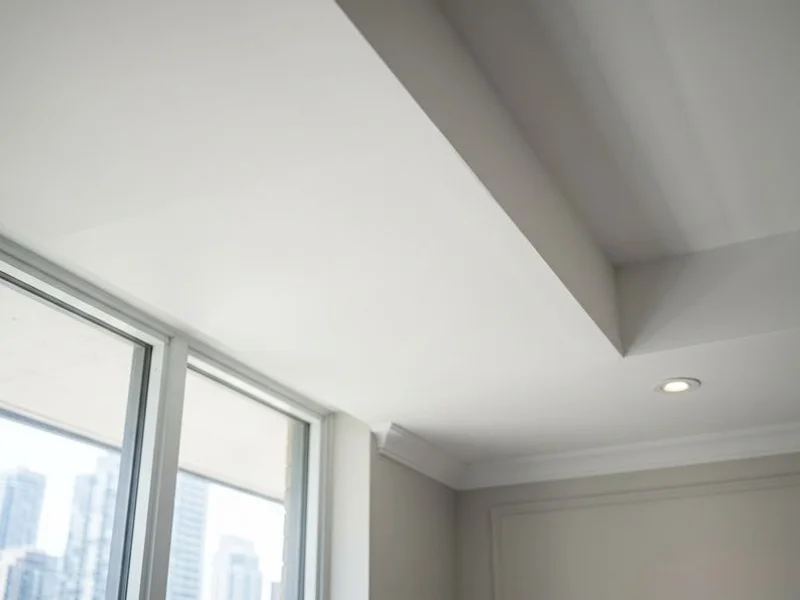 Invisible drywall patch after water damage repair