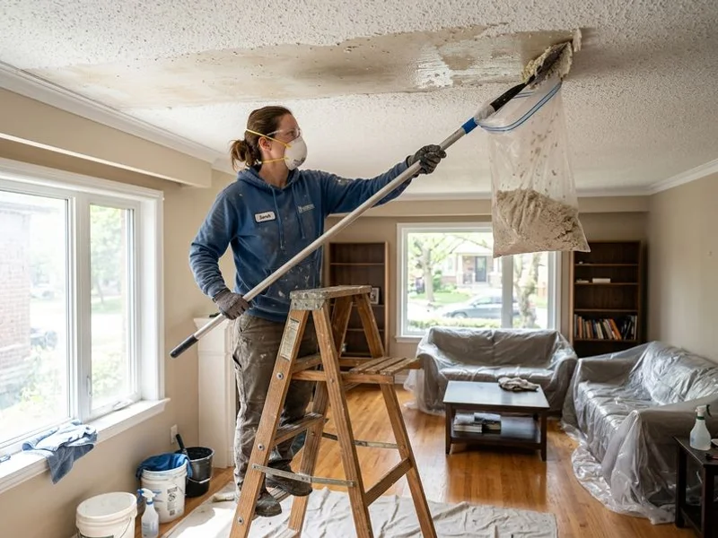 Popcorn Ceiling Removal project example 3